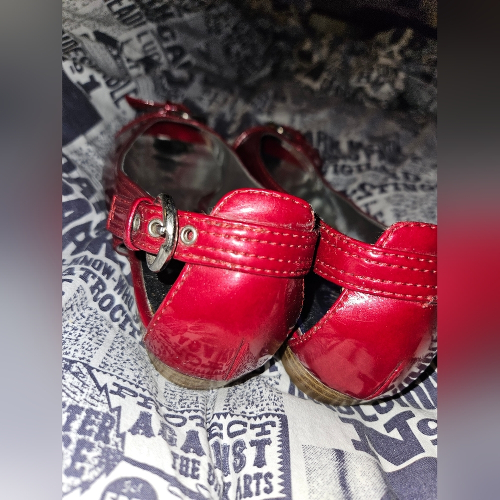 Ruby Red Buckle Shoes